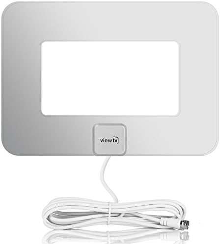 ViewTV VT-9047YE 80 Mile Range Flat Amplified HD Digital TV Antenna - Silver