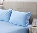 Bresanon 100% Organic Cotton 4pc Bed Bed Sheet Set 600 Thread Count Soft and Luxurious - Queen Light Blue