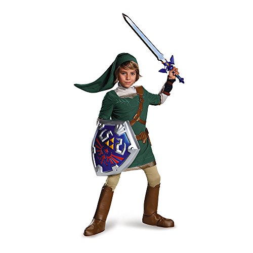 Link Prestige Legend of Zelda Nintendo Costume, Medium/7-8