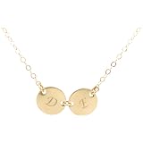 Initial Necklace, Gold Heart Pendant 