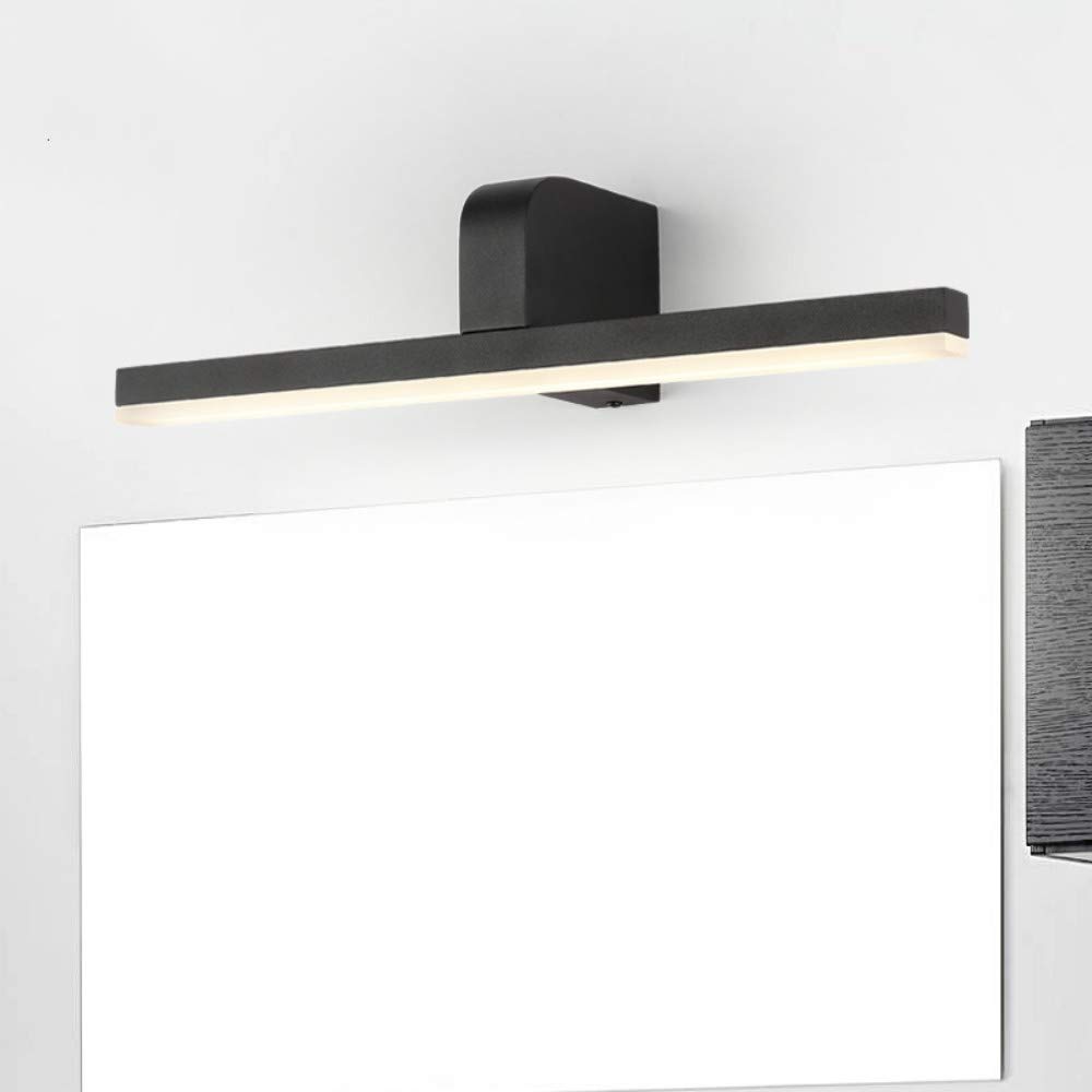 ECOBRT-LED-Vanidad-Iluminacion-Cromo-Acabado-Bano-Espejo-Lamparas-Interior-9W-40cm-Largo-Moderno-Negro-Pared-Luces-Con