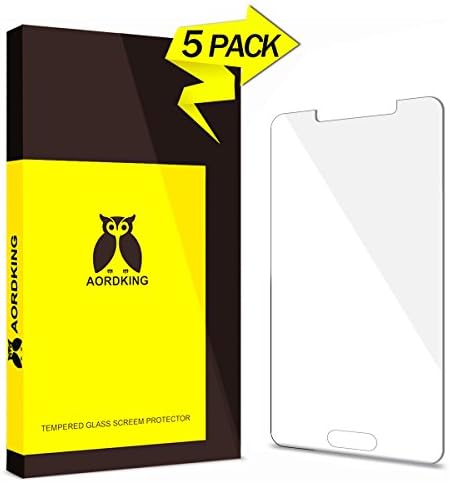 Galaxy C7 Screen Protector, AordKing [Tempered Glass] Premium HD Anti-Scratch Ultra-Durable [0.33mm Thin 9H Hardness 2.5D Round Edge] with Lifetime Replacement Warranty [5 PACK]