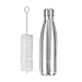 Stainless Steel Water Bottle By APEX CREATION - 17oz Double Wall - Vacuum Insulated - Includes Bonus Cleaning Brush - Ideal for Outdoors, Sports, Camping, Hiking, Cycling, School and Work