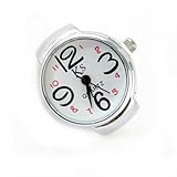 Youyoupifa Arabic Numbers Quartz Alloy Finger Ring Watch (White)