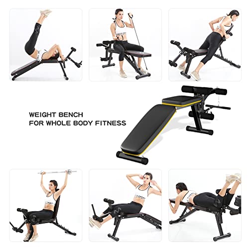 ZENOVA Workout Bench, Multi-Purpose Weight Bench Adjustable Incline