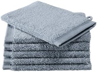 De Witte Lietaer 176162 Contessa Luxe Set of 6 Cotton Wash Cloths, 15 x 22 cm, Ocean, Ice Blue, 15x22 cm