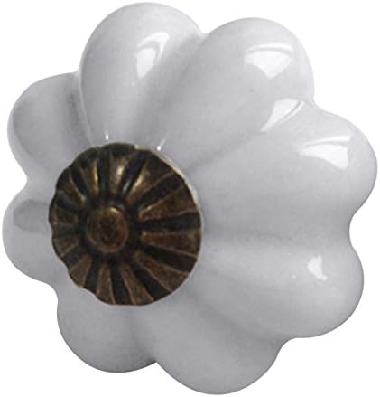 10 pcs Vintage Pumpkin Acrylic Handles Knobs Cupboard Cabinet Drawer Pulls 30mm