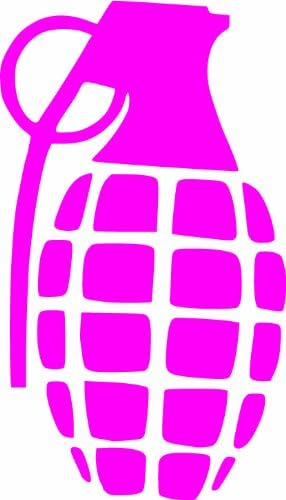Grenade Gloves Decal Sticker 6 Inch Hot Pink Matt and Danny Kass