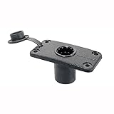 Scotty #244-BK Flush Deck Mount w/ Rain Cap (Black)