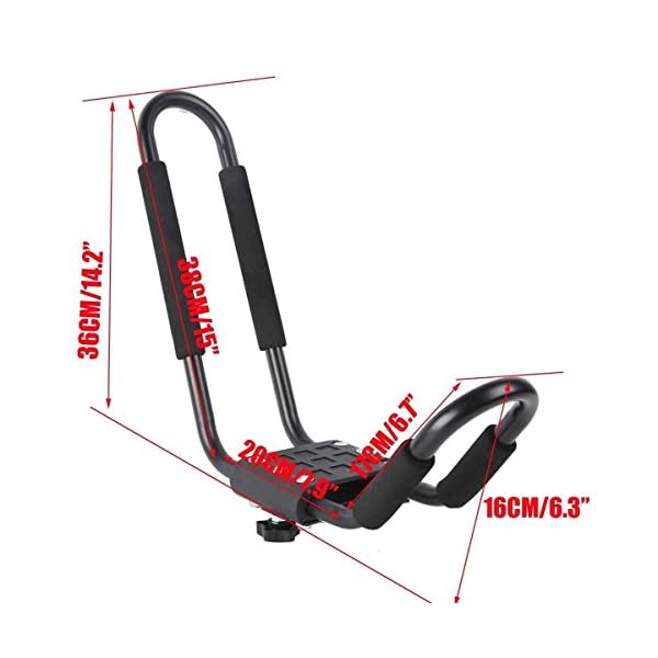 A-Smart-2-Pairs-of-J-Bar-Kayak-Canoe-Boat-Snowboard-Ski-Surfboard-Wakeboard-Paddleboard-Roof-Rack-Carrier-Car-Top-Mount