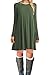 Dresses Women Party Fit Reindeer Dress Flowy T-shirt Mid Length Simple Army,Small