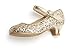 THEE BRON Toddler Little Girls Low Medium Heel Dress Flats Mary Jane Pumps(901 Toddler,Gold/8M)