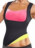 MIRANCO Women's Hot Sweat Slimming Neoprene Shirt Waist Trainer Corset Vest Tummy Control Body Shaper for Weight Loss