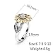 DALARAN Women Cubic Zirconia Rings Sunflower Solitaire Rings Size 6 Wedding Engagement Band Women Jewelry