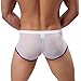 YiZYiF Men's Sexy Soft Underwear Sheer Transparent Brief Boxer Trunks Panty White Medium