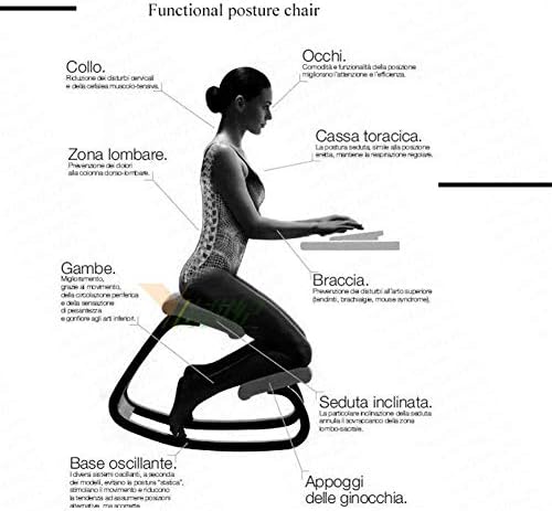 Silla ergonómica rodillas,Taburete de madera con posturas mecedoras