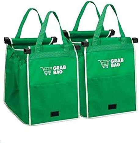 Divinezon Plastic Carry-on Shopping Grab Bags, Multicolour - Set of 2