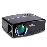 Portable Projector, Distianert Video Projector Home Theater Projector HD Projector Outdoor/Indoor Projector Support 1080P via USB TV Laptop Game Android iPad iPhone for Home Cinema Theater