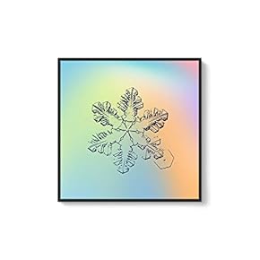 Framed Canvas Wall Art for Living Room, Bedroom Snowflake Theme Canvas Prints for Home Decoration Ready to Hang - 16x16 inches