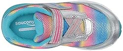 Saucony Ride 10 Jr Running Shoe, Silver Multi, 4 US