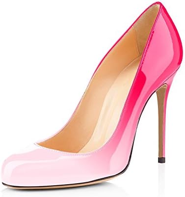 Joogo Round Toe Party Stilettos Slip On High Heels 4.7 inches Thin Heel Classics Pumps