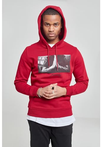 Herren Kapuzenpullover Pray Hoody, Ruby, M, MT275-00207-0046