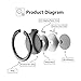 ICHECKEY 2 PCS Finger Ring Stand 360° Rotation Cell Phone Ring Stand Holder Grip Kickstand Universal Mobile Phone Ring for iPhone X 8 7 Plus 6S 6, Samsung Galaxy S6 S7 S8 S8 Plus, Note, LG