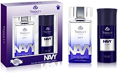 Yardley Navy Perfumed Gift Set for Men EDT 100 ml Body Spray