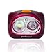 yalumi Spark Pro 120-Lumen Floodlight/90-Lumen Spotlight White/Red LED Headlamp-Magenta Body/Black Strap