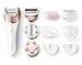Philips Satinelle Prestige BRE650, Wet & Dry Hair Removal Epilator, Rechargeable, 10 accessories