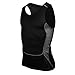 ROPALIA Mens Tight Breathable Sport Vest Fitness Athletic Tank Top (3XL, Black2)