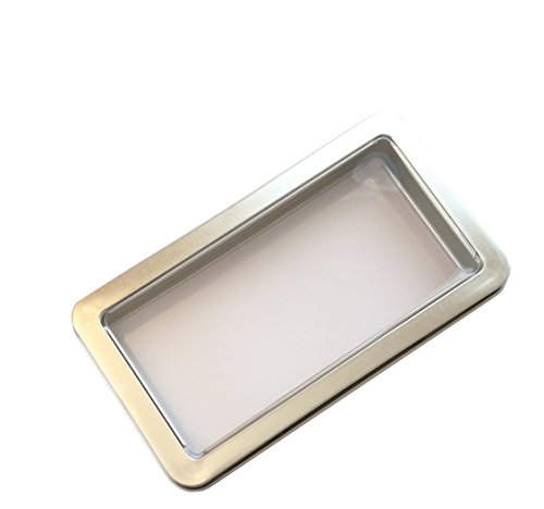 Clear Window Steel Silver Metal Storage Organization Travel Case Gift Box Tin for Make Up Pencils Brushes Nail Manicure Kit Art First Aid Vape E-cig Medical Supplies