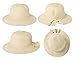 Home Prefer Womens Straw Sun Hat UPF 50+ Sun Protection Cap Wide Brim Bucket Hat (B-Beige)