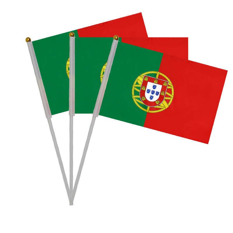 20 Pieces Portugal Flag for National Day - Portable Mini Flag