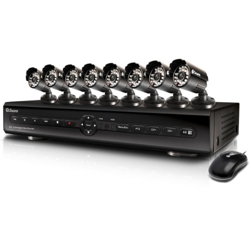 Swann SWDVK-825508 8-Channel Digital Video Recorder with Smartphone Viewing and 8 x 600TVL Cameras