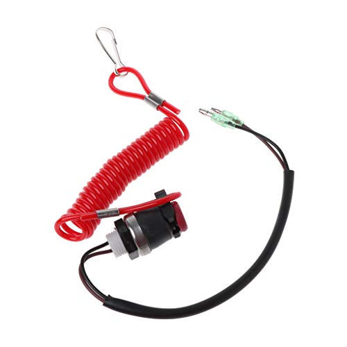 Autone Boat Outboard Engine Motor Kill Stop Switch Motorboat Safety Tether Lanyard Cord Switch for Yamaha Marine Mercury Tohatsu