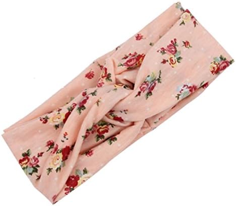 Ladies Headband ,Sexy Knot Pattern Flower Summer Beach Headband Elastic Hair Band of Toimoth (Pink)
