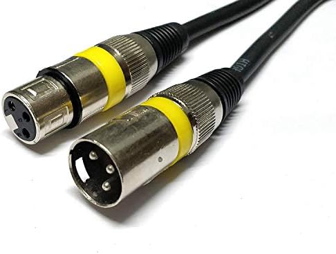 CABLESETC 3 Pin XLR Microphone Audio Sound Male to Female Extension Cable for Mixer Stereo Camera Amplifier - 6 feet-Black