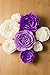 KEY SPRING Crepe Paper Flower Decorations for Wall, Wedding Backdrop, Bridal Shower, Nursery Wall Decor, Birthday Party (Purple, Beige, Lavender, Set of 8)