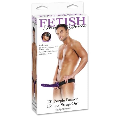 Fetish Fantasy 10' Purple Passion Hollow Strap On, Purple image