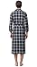 D.TopWarm Mens Spa Classic Pajamas Plaid Cotton & Linen Flannel Long Robes SY56(DarkBlue,S)