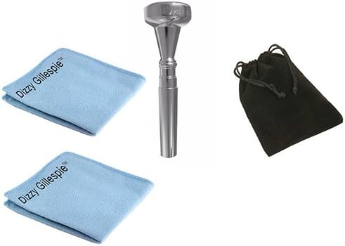 Dizzy Gillespie Elite Series Trumpet Mouthpiece Pack w/Dizzy Gillespie Trumpet Silver Polish Cloth 2 PK + Bonus Mouthpiece Pouch