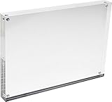 8 x 10 Acrylic Magnetic Picture Frames, Clear, 10 + 10MM Thickness Stand In Desk / Table,Pack of 1,By Cq acrylic