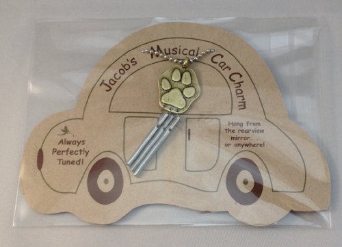 Car Musical Wind Chimes Paw Print - Made in USA