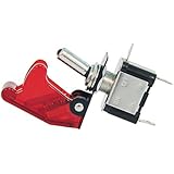 Xprite 12V/20A Red LED Illuminated On/off SPST Car Automotive Toggle Switch Button - 1 Piece