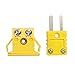 HITSAN Panel Mount K-type Thermocouple Miniature Socket Plug Connector One Piece