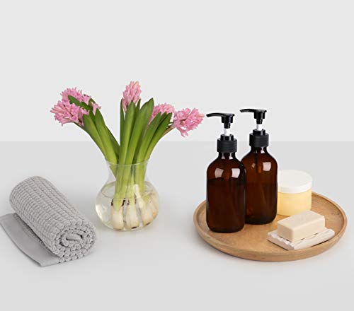Yebeauty Pump Bottle, Shampoo Pump Bottles 10oz/300ml Refillable Empty Amber PET Plastic Shampoo, Conditioner & Wash Shower Dispenser Pump Bottle- Pack of 2 - Thumbnail 5