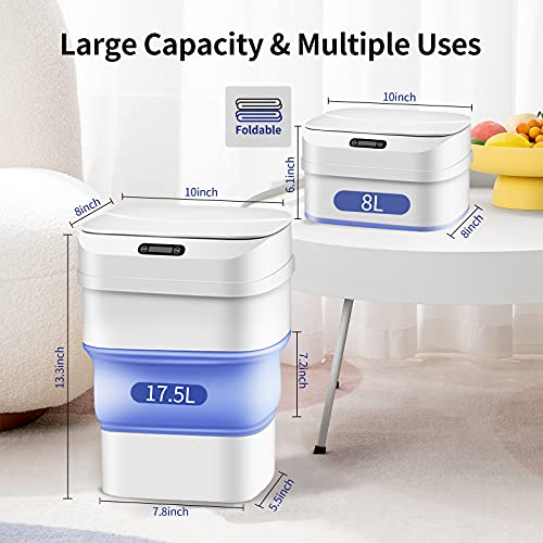 Trash Can with Lid Touchless Automatic Motion Sensor Smart Kitchen