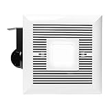 Monarchy MH-B01 Bathroom Ceiling Fan: 120 CFM Bathroom Ventilation & Exhaust Fan with LED Light |Modern Slim Design & Double Hanger Bar|Easy Installation Ultra Quiet Bath Ventilator Fans