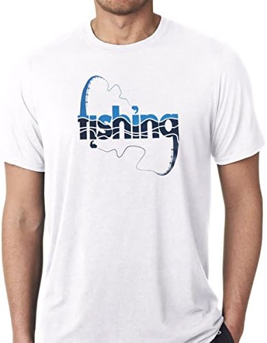 Urbanica Salt Water Nautical Sea Fishing Sport Men's Tshirt (Large, White)